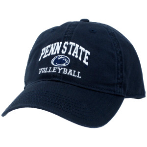 navy twill hat with stitched Penn State Volleyball